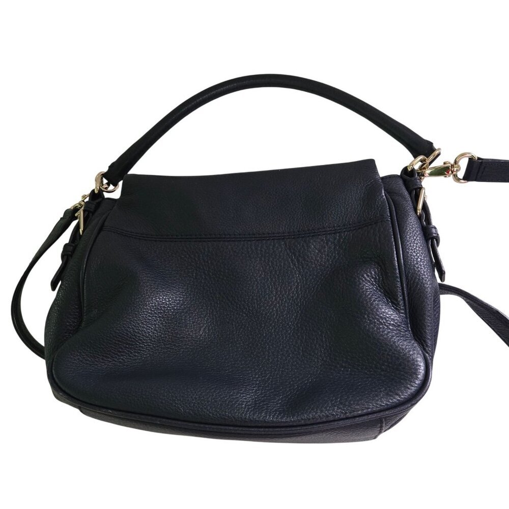 Kate Spade Cobble Hill Devin Crossbody Top Handle Bag Navy Leather Classic - Picture 3 of 11